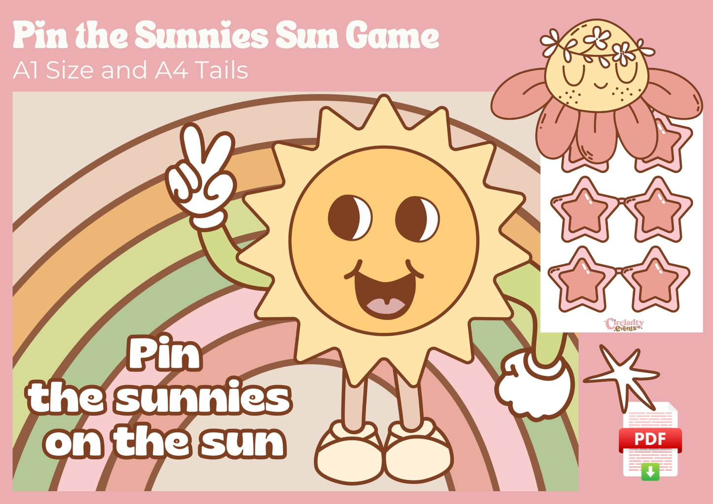 Sunshine Journey - Pin the Sunnies on the Sun - Digital Download