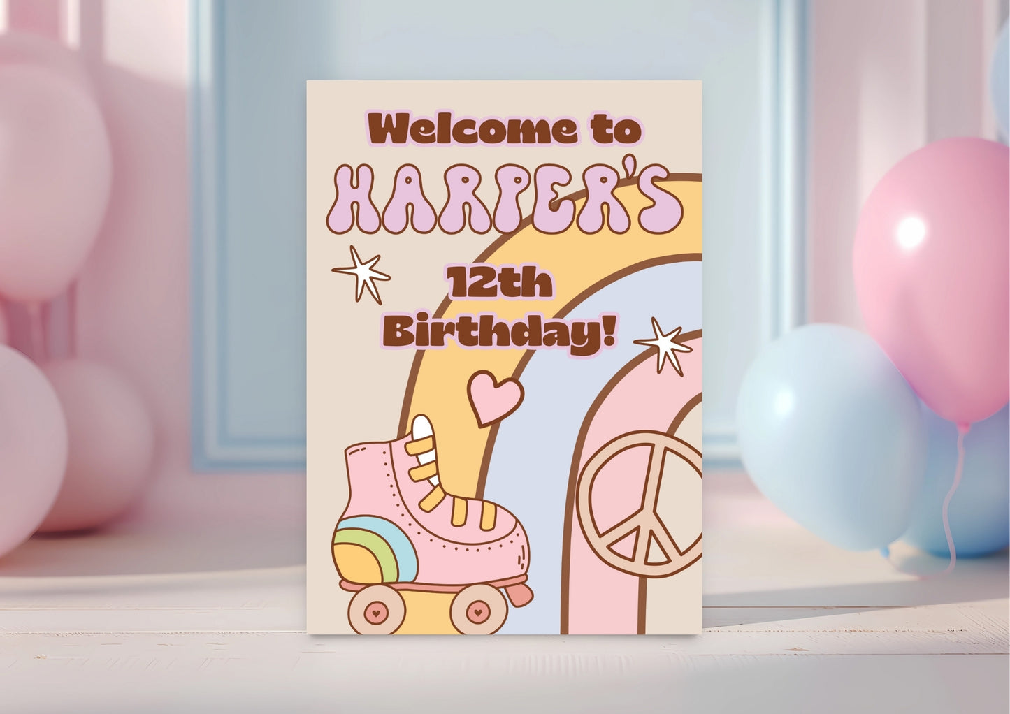 Sunshine Journey Editable Welcome Sign - Digital Download