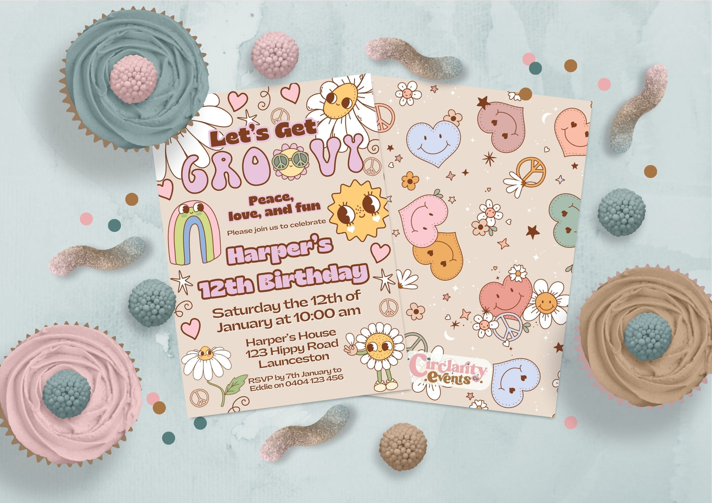 Sunshine Journey Invitation - Personalised and Printed - Pack of ten