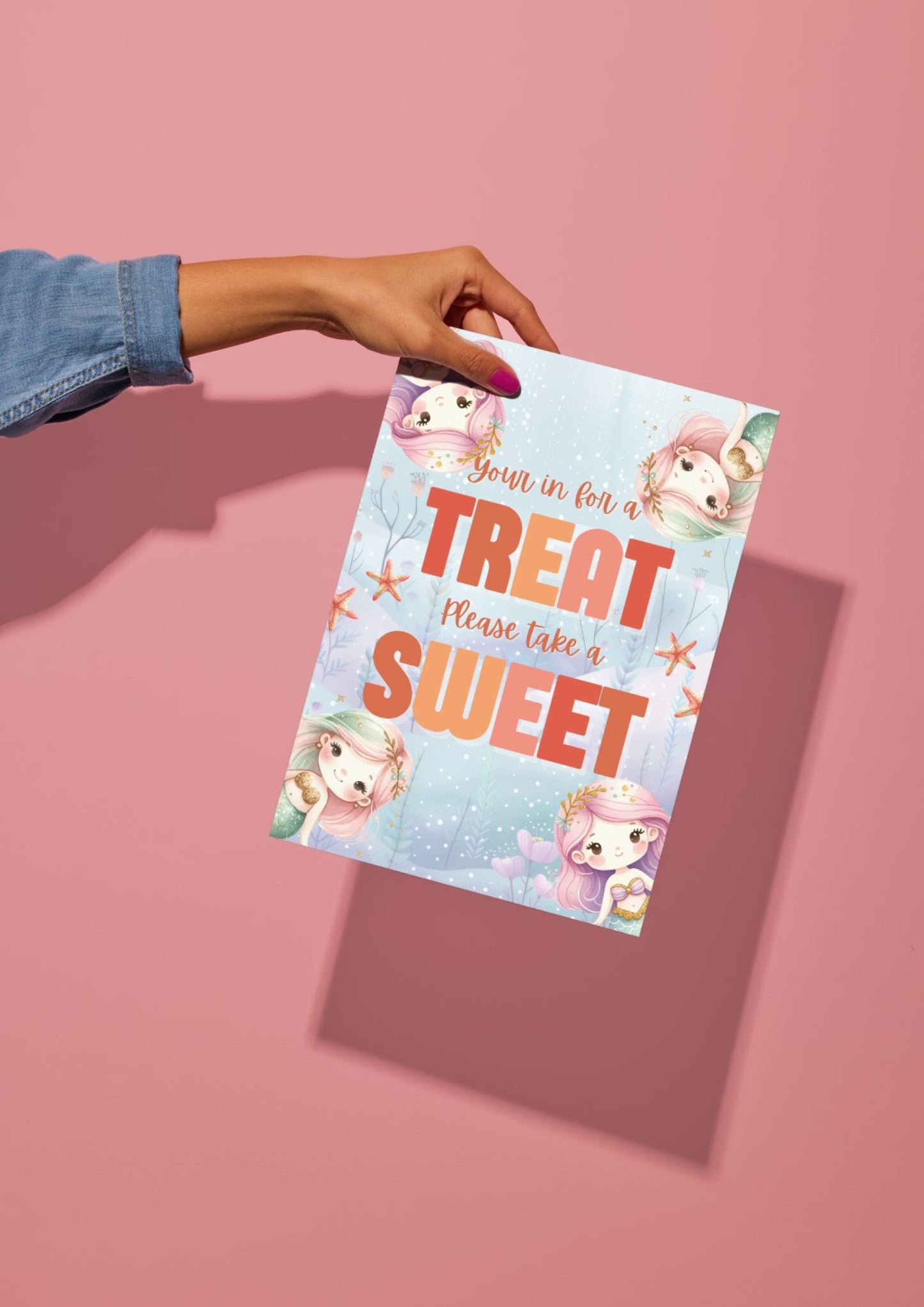 Mermaid Lagoon - Sweet Treats Sign - Digital Download