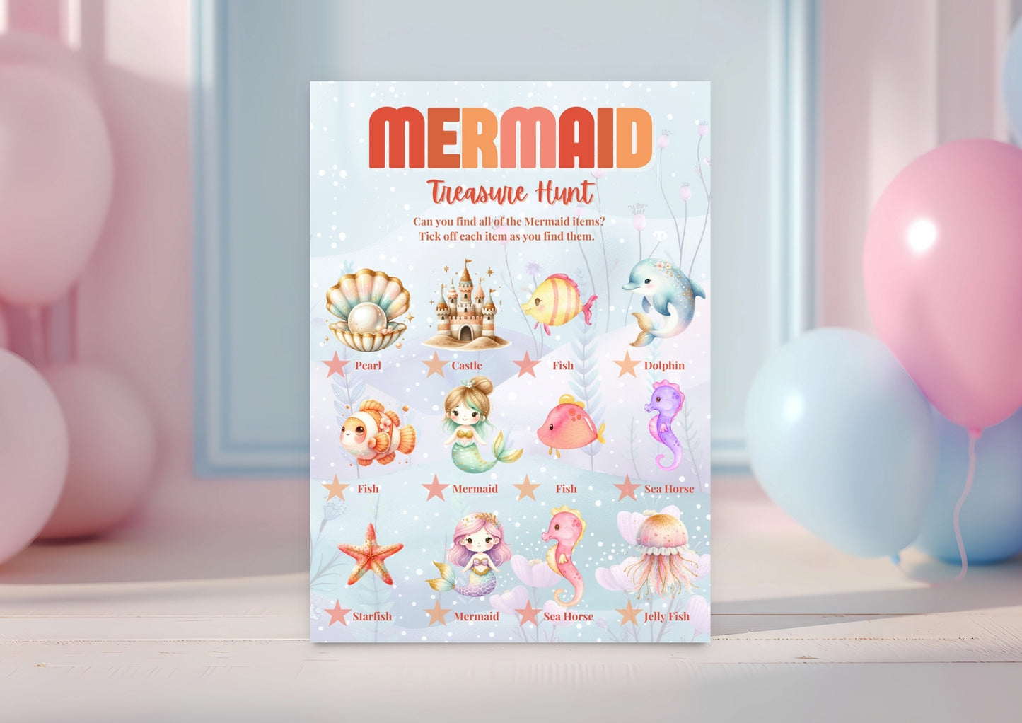 Mermaid Lagoon - Treasure Hunt - Digital Download
