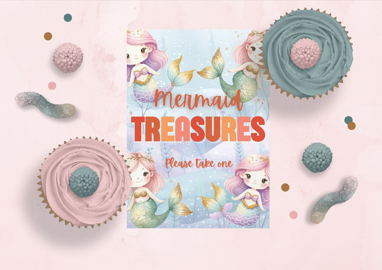 Mermaid Lagoon - Favours Sign - Digital Download